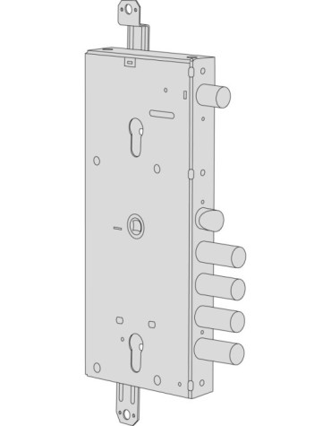 Double lock CISA Revolution PRO - latch bolt at the upper part