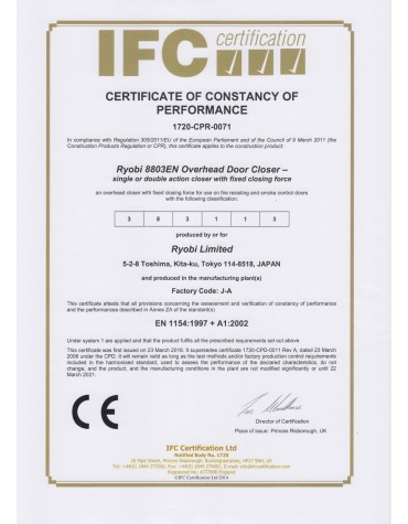 Certification D8853