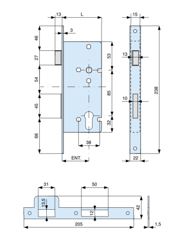 Lock for wooden door